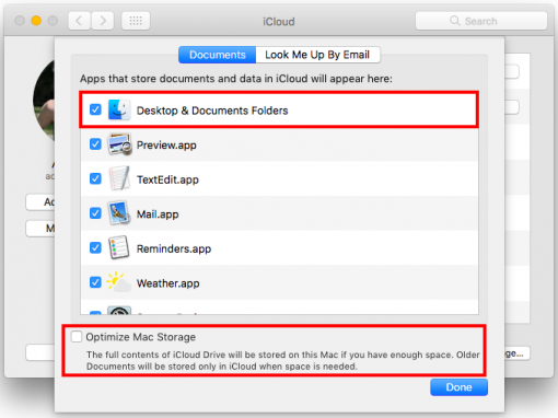 sync icloud folder on mac