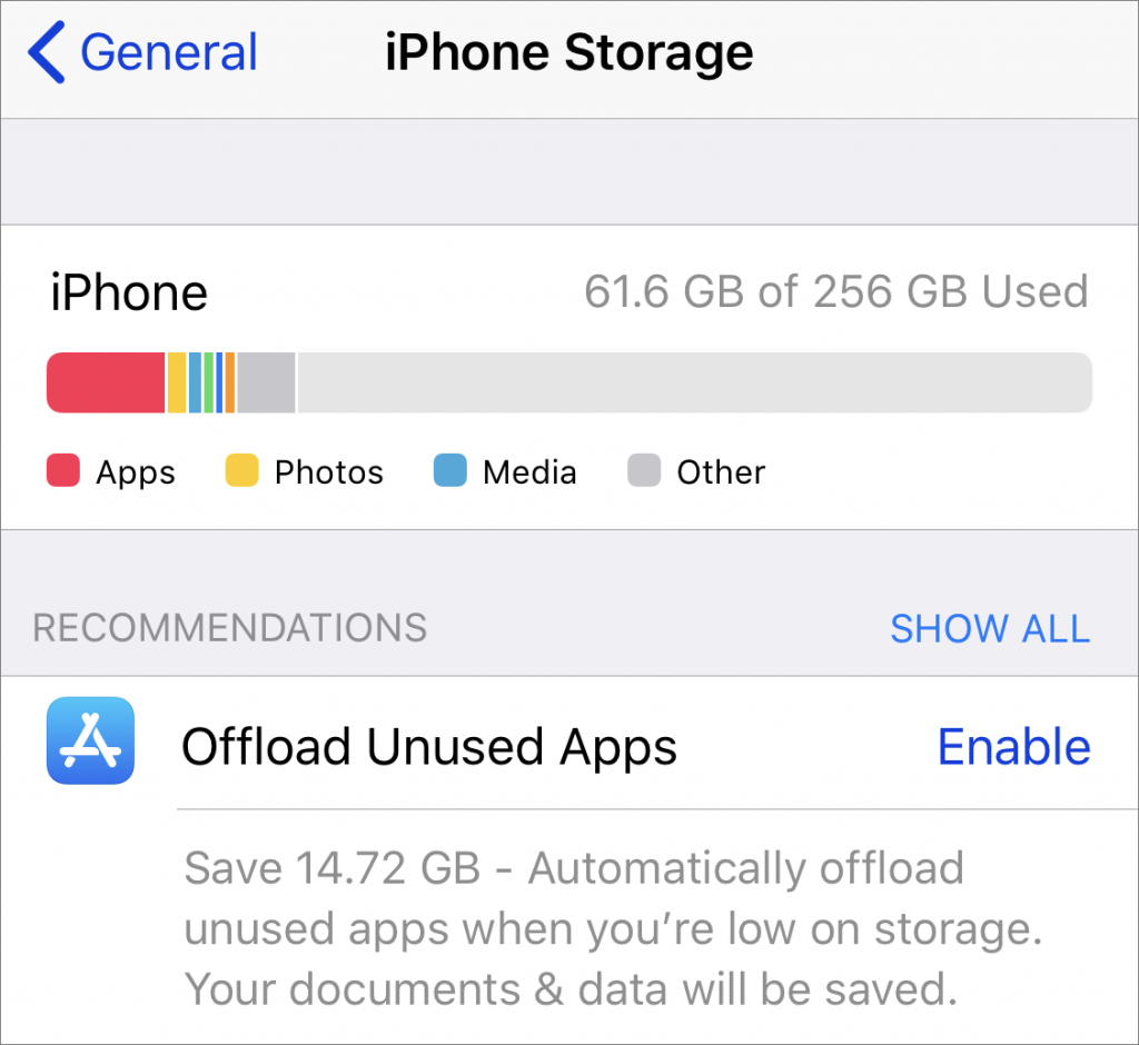 How to Recover Space by Offloading Unused Apps in iOS 11