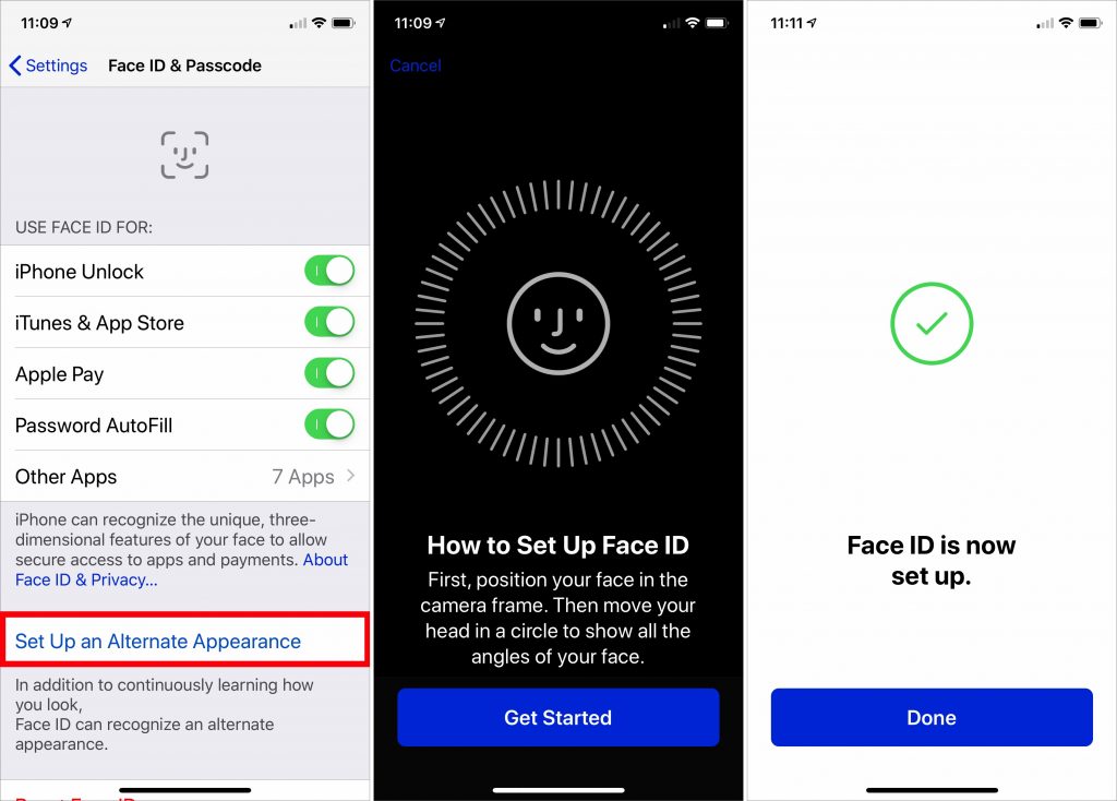 how to set up Face ID
